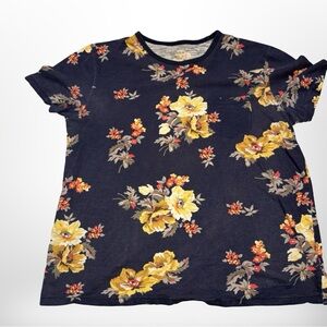 GAP Navy Floral Short Sleeve Tee